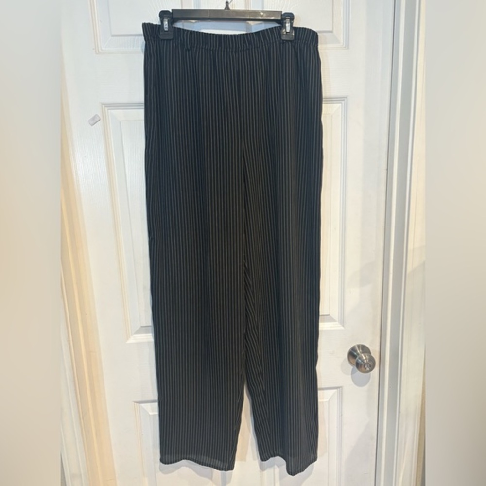 Black Striped Women's Pants